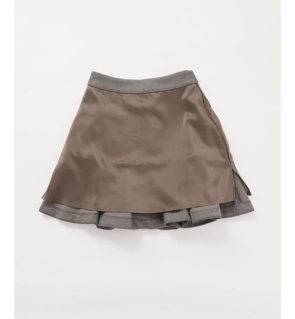 IENA「ツイードダブルクロスフレアミニスカート」|スカート|