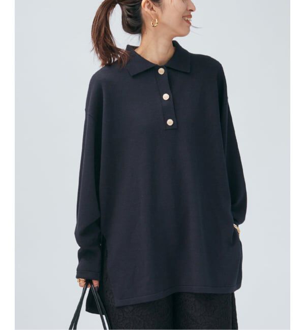 VERMEIL par iena「over POLO ニット」|ニット・セーター|ネイビー