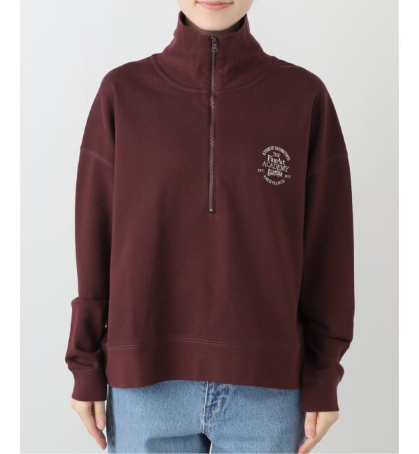 SLOBE IENA「コーマテリージップアッププルオーバー」|Tシャツ・カットソー|ブラウン