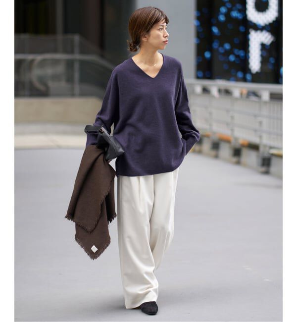 IENA「《追加3》Fineニュージーウール ニュアンス Vプルオーバー」|ニット・セーター|