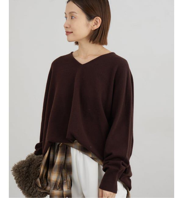 IENA「《追加3》Fineニュージーウール ニュアンス Vプルオーバー」|ニット・セーター|