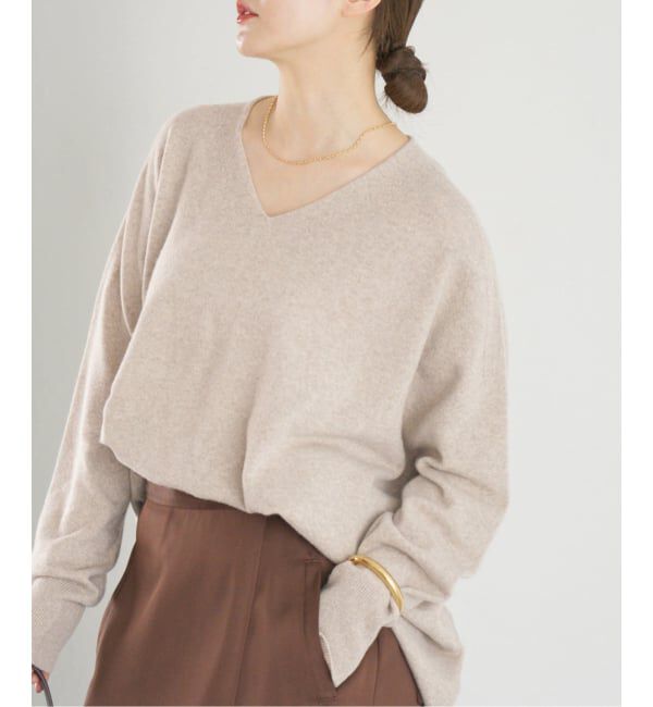 IENA「《追加3》Fineニュージーウール ニュアンス Vプルオーバー」|ニット・セーター|