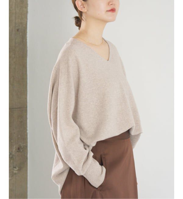 IENA「《追加3》Fineニュージーウール ニュアンス Vプルオーバー」|ニット・セーター|