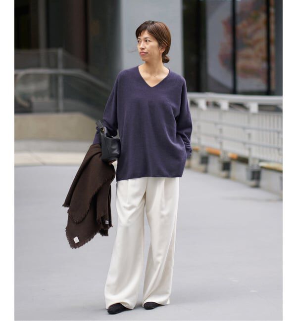 IENA「《追加3》Fineニュージーウール ニュアンス Vプルオーバー」|ニット・セーター|