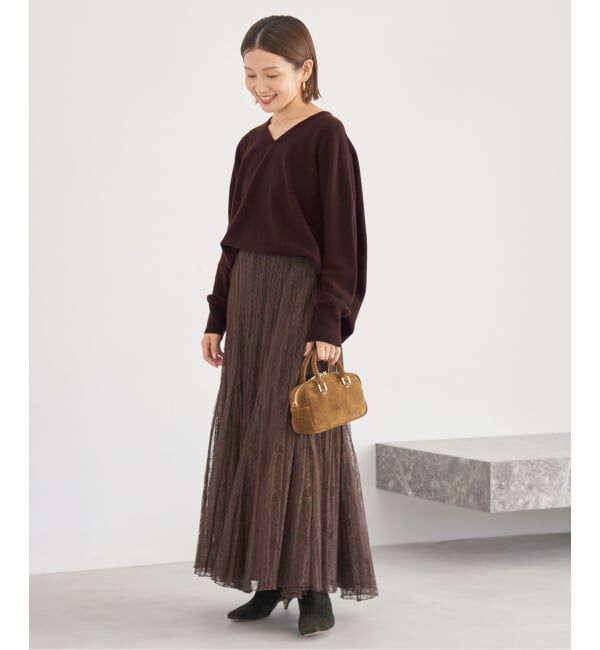 IENA「《追加3》Fineニュージーウール ニュアンス Vプルオーバー」|ニット・セーター|