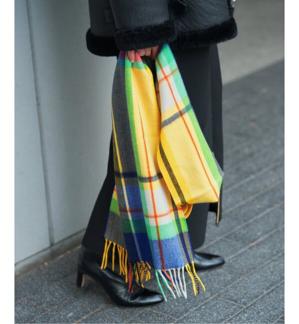 VERMEIL par iena「JOSHUA ELLIS ジョシュア エリス Plaid 50x190 CPG52522」|マフラー|イエロー