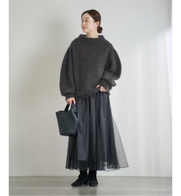 IENA「キッドモヘヤミックス 片畦プルオーバー」|ニット・セーター|