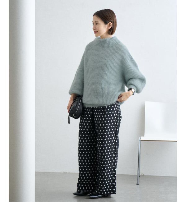 IENA「キッドモヘヤミックス 片畦プルオーバー」|ニット・セーター|