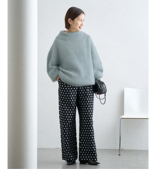 IENA「キッドモヘヤミックス 片畦プルオーバー」|ニット・セーター|