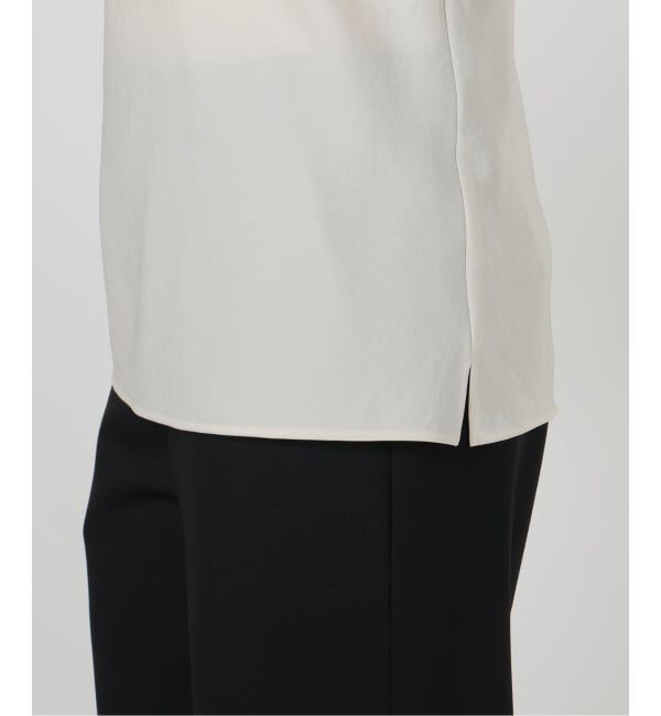 VERMEIL par iena「《予約》Room no.8 BLACK ルームエイト ブラックサテンレースブラウス BR8S-206-19323」|シャツ・ブラウス|