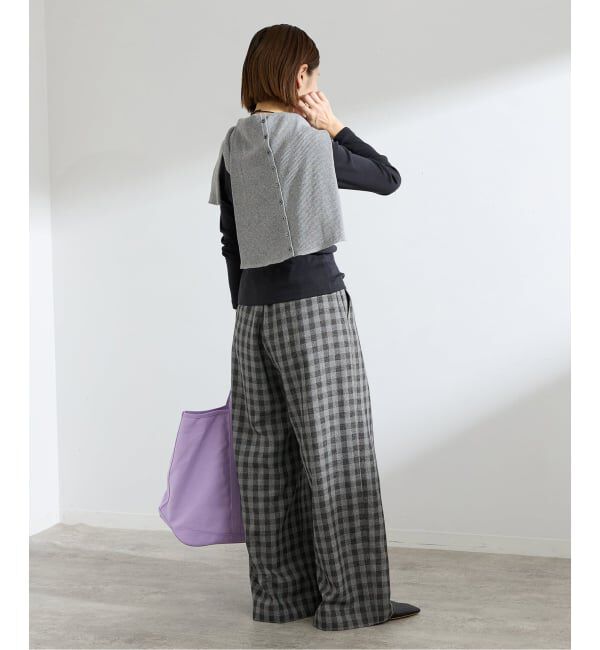 IENA「《予約》ウォッシャブル ギンガムチェックイージーパンツ」|その他|