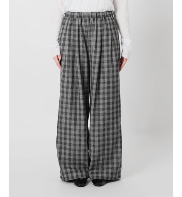 IENA「《予約》ウォッシャブル ギンガムチェックイージーパンツ」|その他|