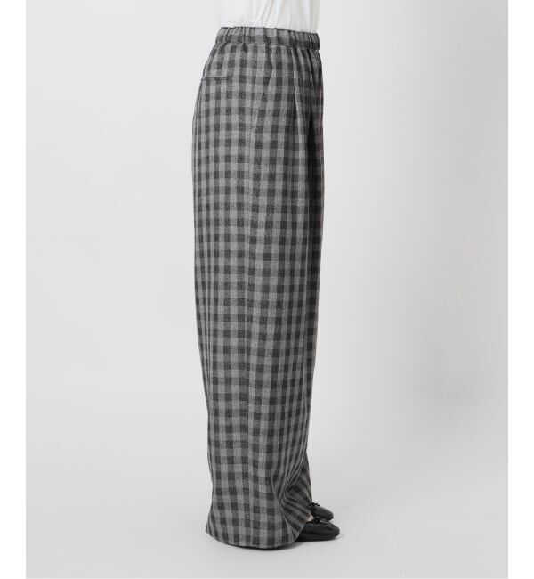 IENA「《予約》ウォッシャブル ギンガムチェックイージーパンツ」|その他|