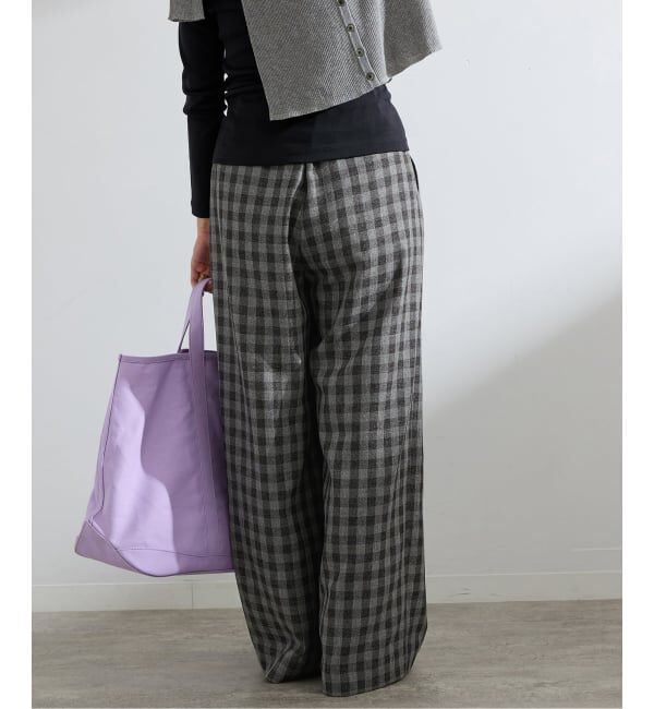IENA「《予約》ウォッシャブル ギンガムチェックイージーパンツ」|その他|