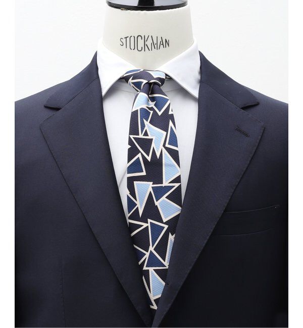 EDIFICE「Holliday & Brown(ホリデー & ブラウン) Ex.トライアングルコモンプリント O5131/2」|ネクタイ・蝶ネクタイ|ネイビー A