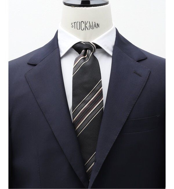 EDIFICE「Holliday & Brown(ホリデー & ブラウン) ジャカードストライプツイルタイ 9371/W9107」|ネクタイ・蝶ネクタイ|ブラック A