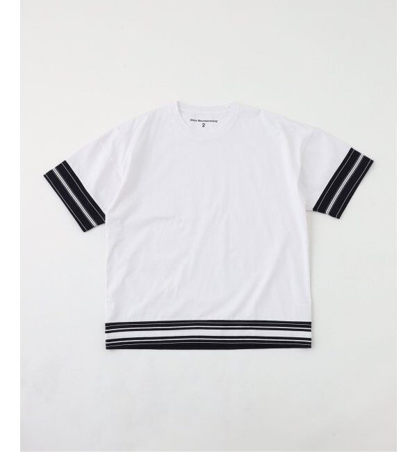 EDIFICE「White Mountaineering(ホワイトマウンテニアリング) RANDAM STRIPE Tシャツ WM2571532」|Tシャツ・カットソー|ホワイト