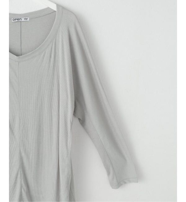 PULP「【Geek Office / ギークオフィス】OPEN YY Knitted SCOOP NECK LOUNGE TOP」|Tシャツ・カットソー|