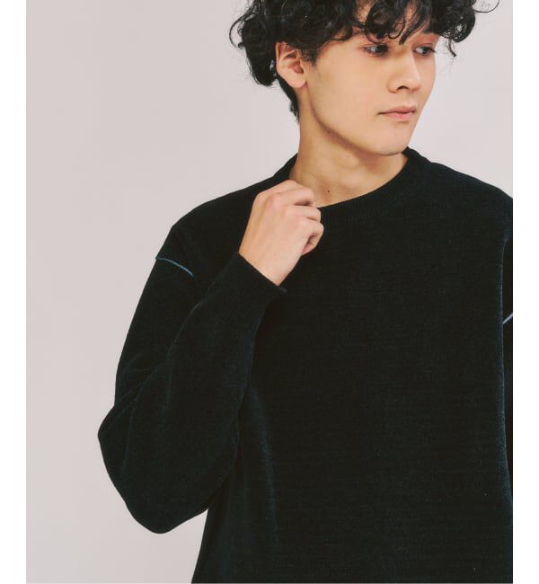 417 EDIFICE「モールニット カラーリブ プルオーバー」|ニット・セーター|