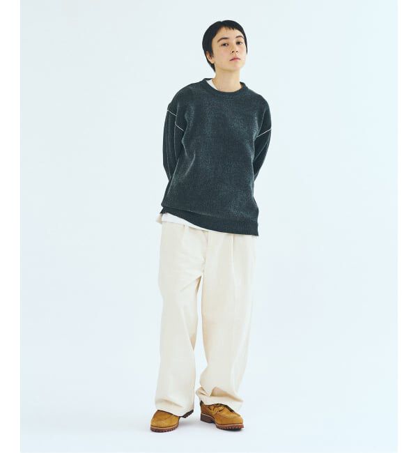 417 EDIFICE「モールニット カラーリブ プルオーバー」|ニット・セーター|