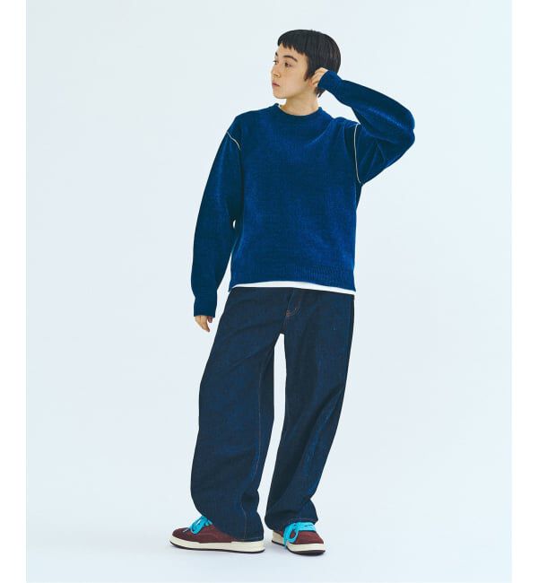 417 EDIFICE「モールニット カラーリブ プルオーバー」|ニット・セーター|