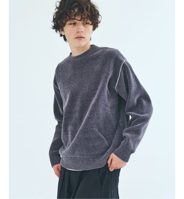 417 EDIFICE「モールニット カラーリブ プルオーバー」|ニット・セーター|