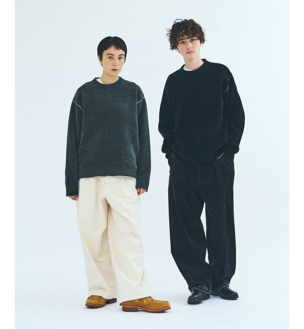 417 EDIFICE「モールニット カラーリブ プルオーバー」|ニット・セーター|