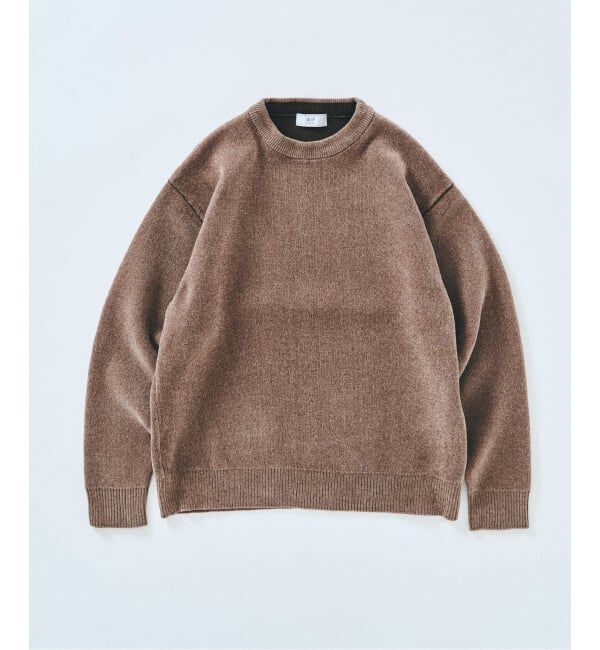 417 EDIFICE「モールニット カラーリブ プルオーバー」|ニット・セーター|ブラウン
