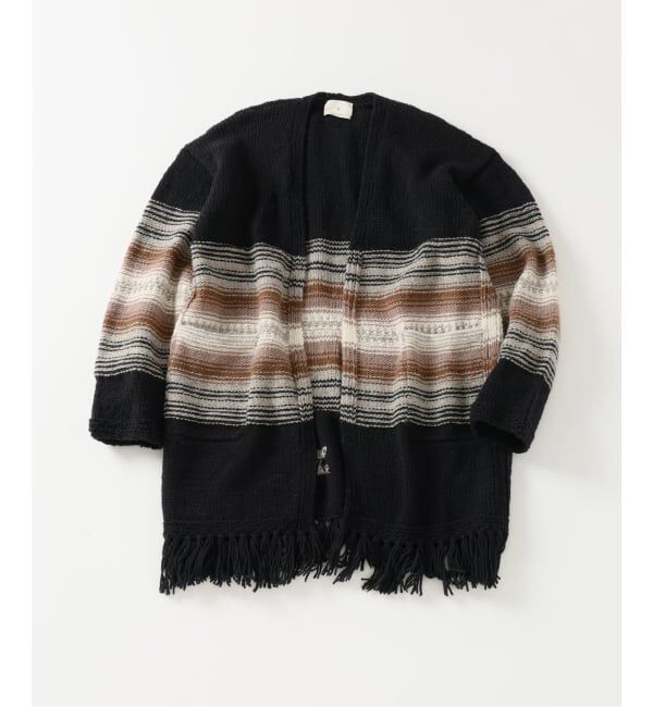 EDIFICE「E.  ロング カーディガン ハンドニット」|カーディガン|ブラック