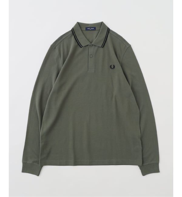 417 EDIFICE「FRED PERRY / フレッドペリー LONG SLEEVE TWIN TIPPED FRED」|Tシャツ・カットソー|グリーン