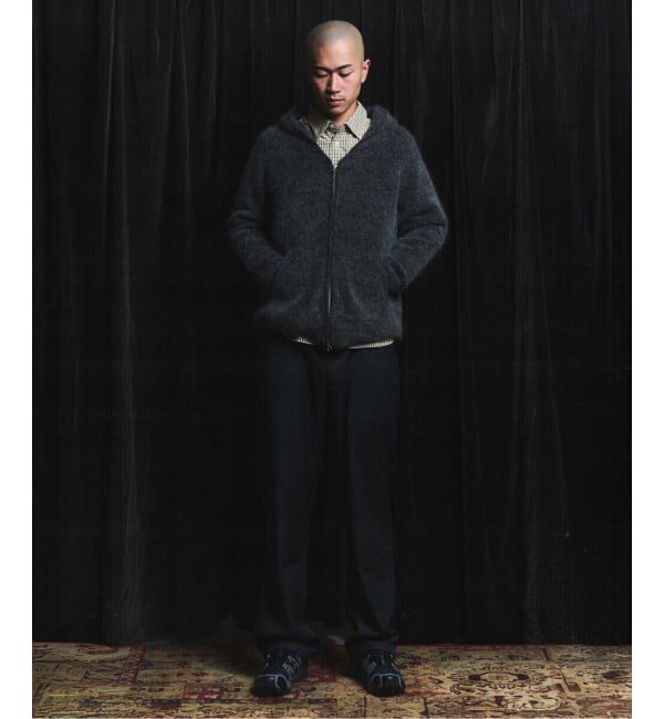 PULP「PULP / モヘヤブレンドニット ジップアップフードカーディガン」|カーディガン|