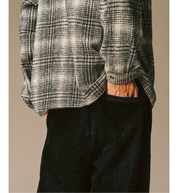 417 EDIFICE「ベロアデニム フレアワークパンツ」|スラックス|