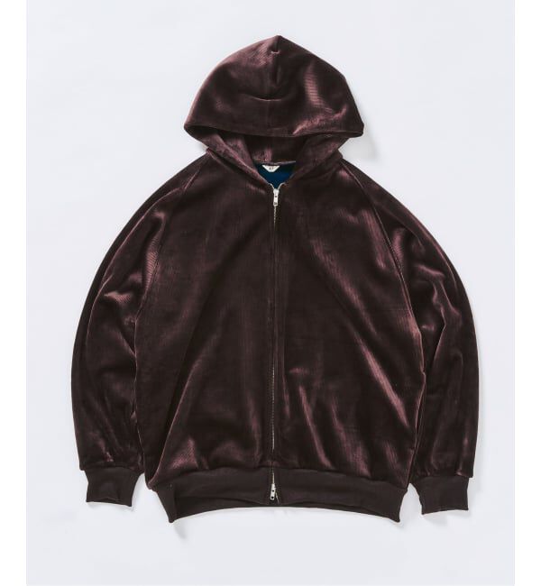 417 EDIFICE「コーディロイ カラーライニング ジップパーカー」|パーカー|ブラウン
