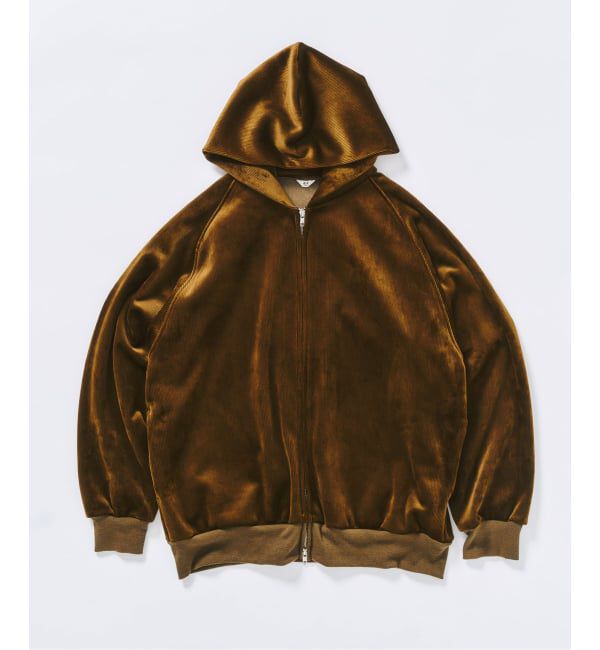 417 EDIFICE「コーディロイ カラーライニング ジップパーカー」|パーカー|ベージュ