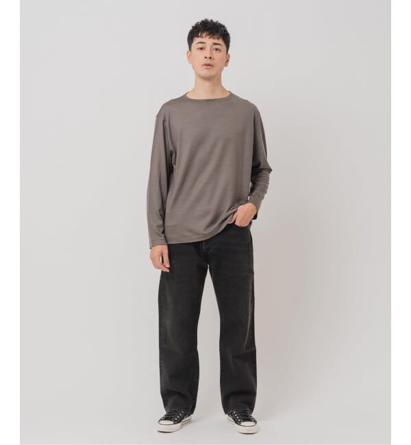 EDIFICE「【L`etiquette &times; EDIFICE】ウール ボート ネック Tシャツ」|Tシャツ・カットソー|