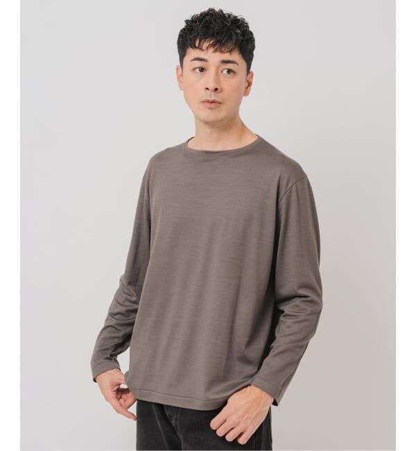 EDIFICE「【L`etiquette &times; EDIFICE】ウール ボート ネック Tシャツ」|Tシャツ・カットソー|