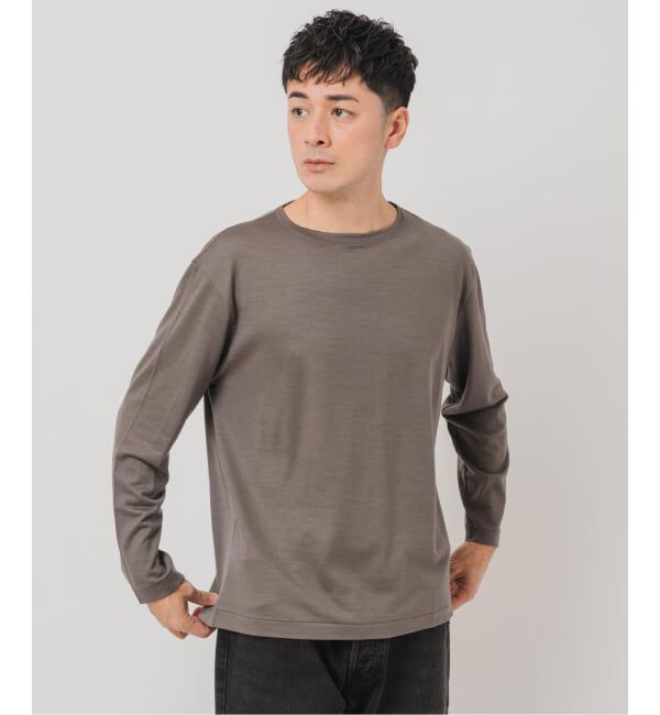 EDIFICE「【L`etiquette &times; EDIFICE】ウール ボート ネック Tシャツ」|Tシャツ・カットソー|