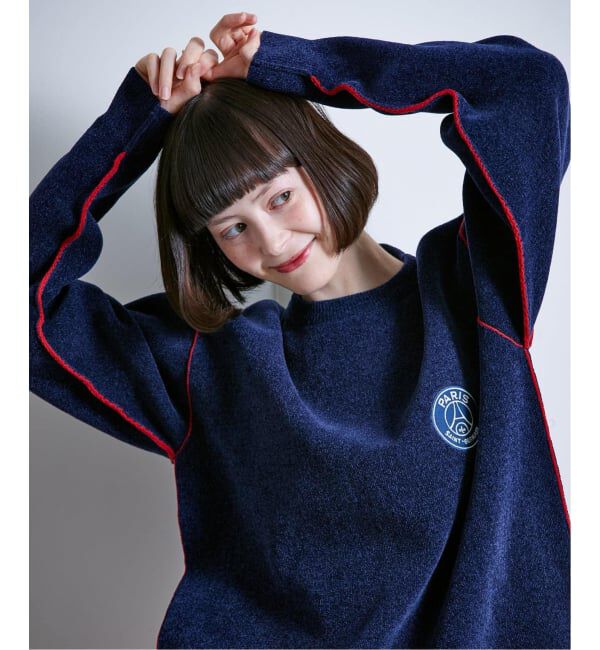 Paris Saint-Germain「《再入荷》【Paris Saint-Germain / パリ・サン＝ジェルマン】JP Mall knit pullover」|ニット・セーター|ネイビー