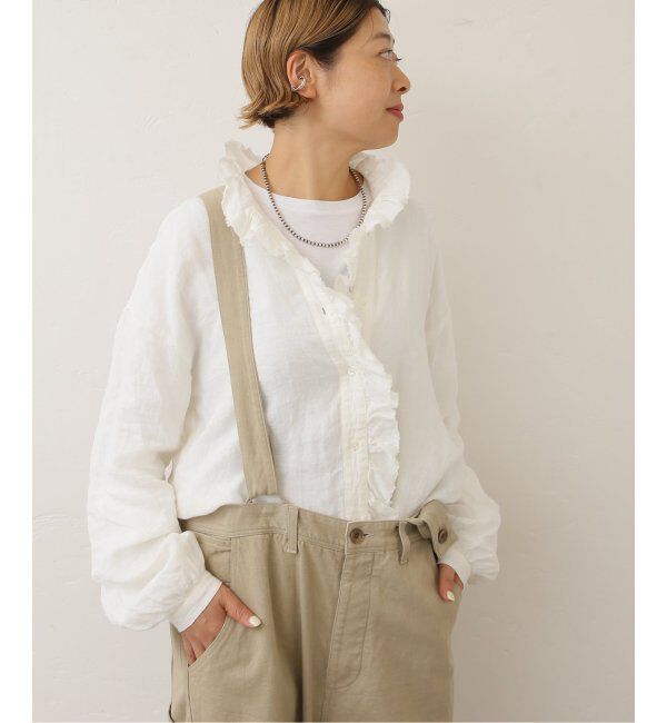 journal standard luxe「リネンワッシャー フリルブラウス」|シャツ・ブラウス|