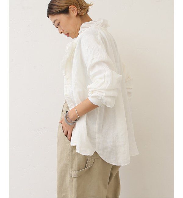 journal standard luxe「リネンワッシャー フリルブラウス」|シャツ・ブラウス|