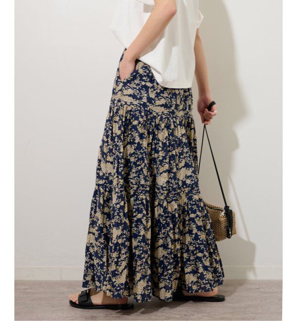 JOURNAL STANDARD relume「《追加》コットンボイルクリンクルティアードフラワー」|スカート|