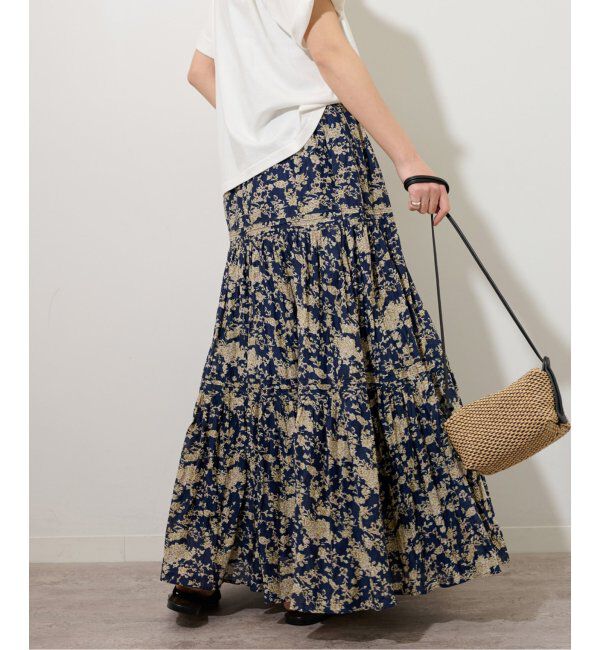 JOURNAL STANDARD relume「《追加》コットンボイルクリンクルティアードフラワー」|スカート|