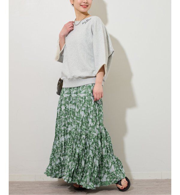 JOURNAL STANDARD relume「《追加》コットンボイルクリンクルティアードフラワー」|スカート|