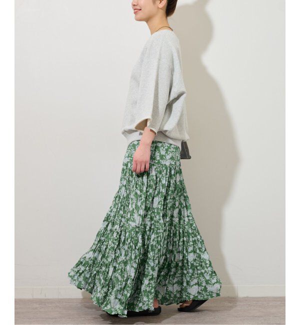 JOURNAL STANDARD relume「《追加》コットンボイルクリンクルティアードフラワー」|スカート|