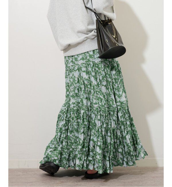JOURNAL STANDARD relume「《追加》コットンボイルクリンクルティアードフラワー」|スカート|