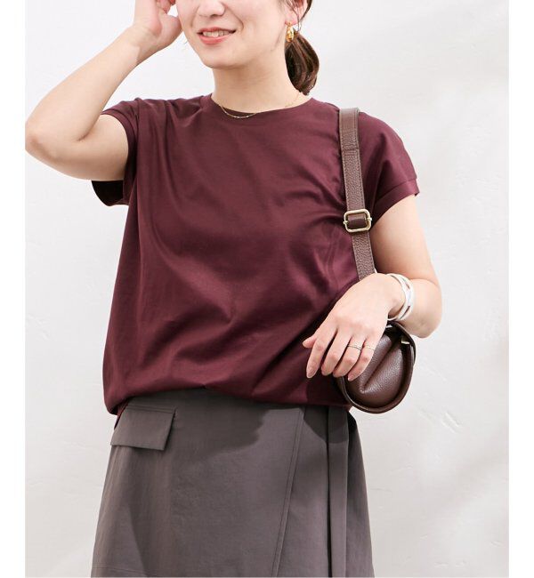 JOURNAL STANDARD「《追加3》汗ジミ防止ナノシアコンパクトTシャツ」|Tシャツ・カットソー|ボルドー