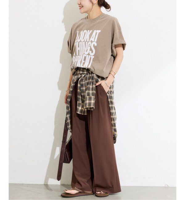 JOURNAL STANDARD「《追加2》ラウンドヘムピグメントTシャツ」|Tシャツ・カットソー|