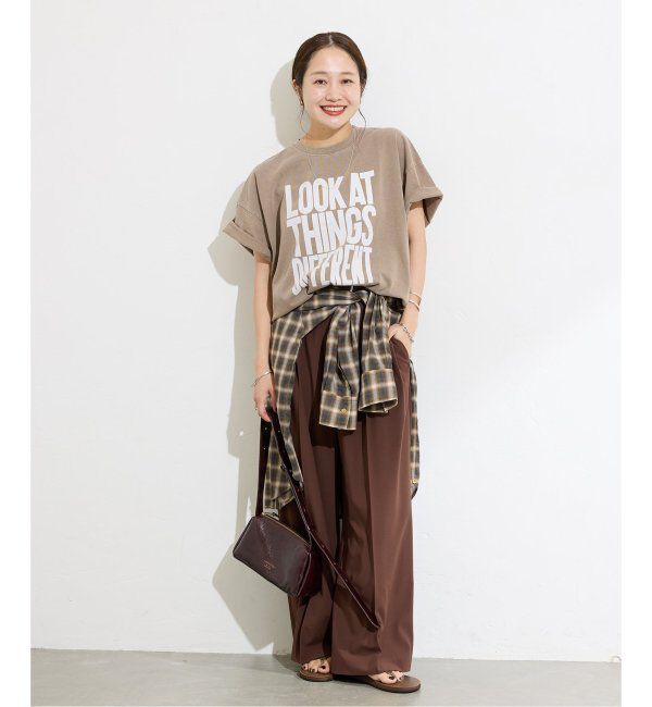 JOURNAL STANDARD「《追加2》ラウンドヘムピグメントTシャツ」|Tシャツ・カットソー|