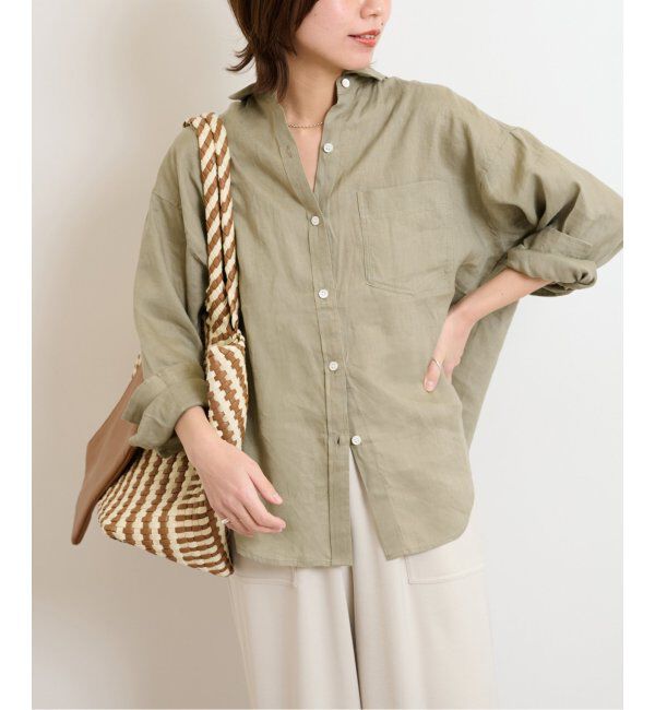 JOURNAL STANDARD relume「《追加》手洗い可 / カラーリネンオーバーサイズシャツ」|シャツ・ブラウス|