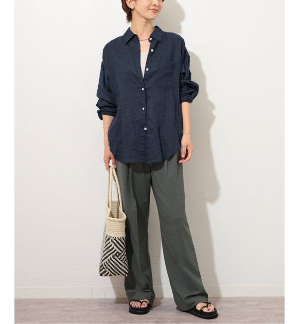 JOURNAL STANDARD relume「《追加》手洗い可 / カラーリネンオーバーサイズシャツ」|シャツ・ブラウス|